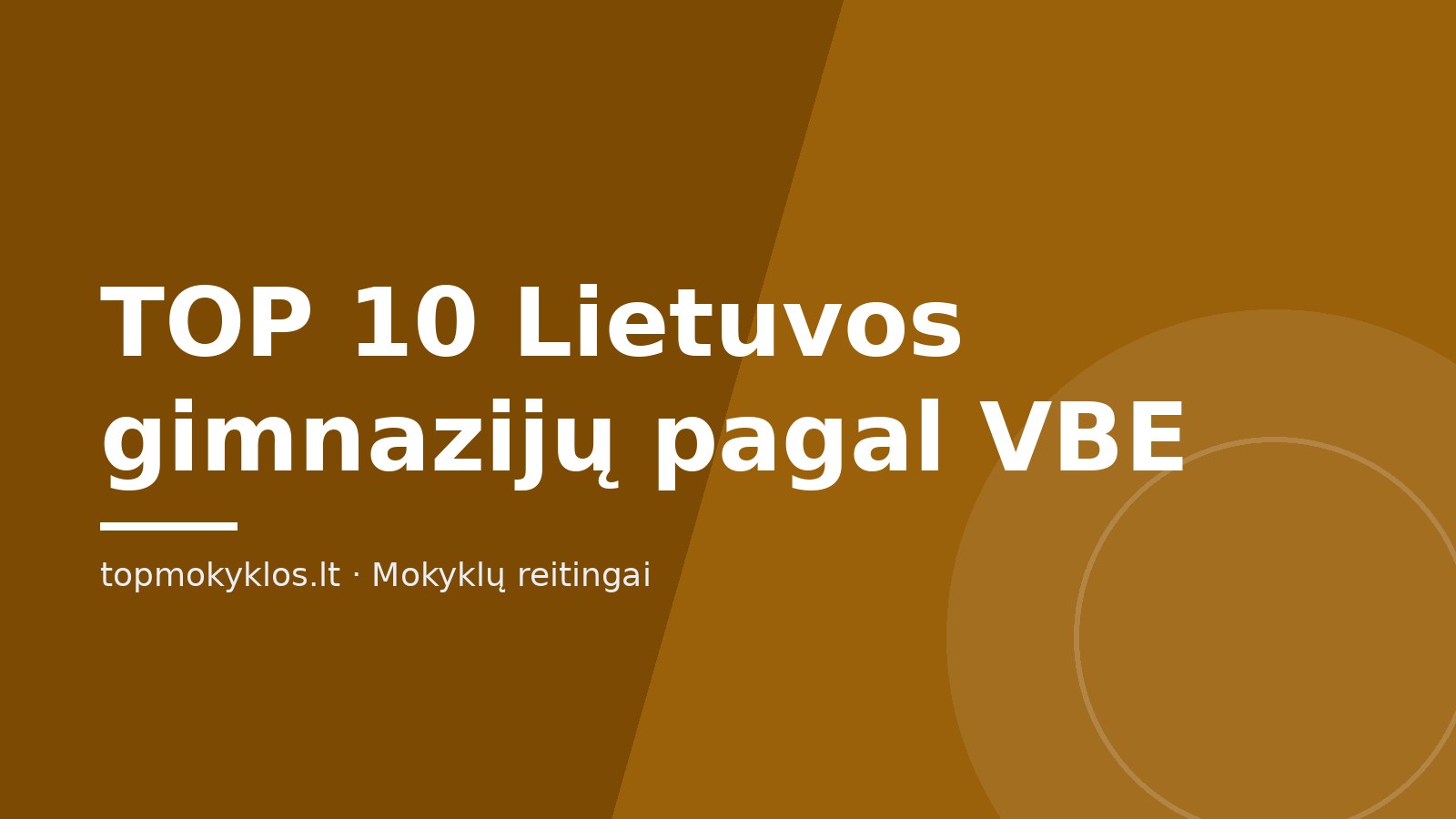 TOP 10 Lietuvos gimnazijų 2025 m.: VBE rezultatų analizė