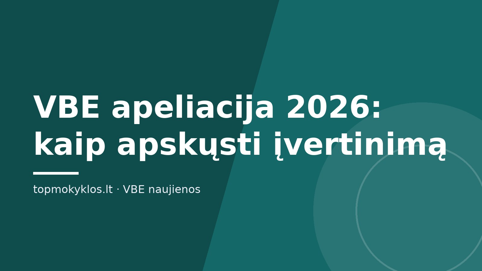 VBE apeliacija 2026: kaip apskųsti egzamino įvertinimą